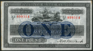 Ireland, Northern Bank, £1, 1st August 1929, sig. Stewart (BNYB NI601b), EF-UNC