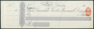 Dimsdale, Fowler, Barnard & Dimsdale, London, 50 Cornhill, Bearer, 18[88]
