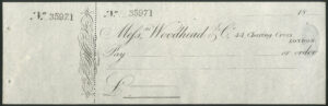 Woodhead & Co., London, 44 Charing Cross, Order, 18[72]