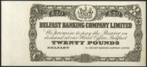 Northern Ireland, Belfast Banking Co. Ltd., £20, proof, circa 1923-1966 PMI BB81