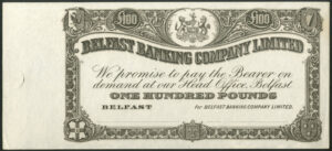Northern Ireland, Belfast Banking Co. Ltd., £100, proof, circa 1923-1966 PMI BB91