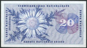 Switzerland, Banque Nationale Suisse, 20 francs, 21st January 1965, (Pick 461 (L)), AUNC - Image 2
