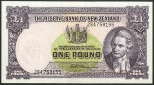 New Zealand, Reserve Bank of New Zealand, 1 pound, 1960-67, Fleming sig. (Pick 159d), GEF