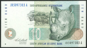 South Africa, South African Reserve Bank, 10 rand, (1993), sig. 7, Pick 123a, AUNC