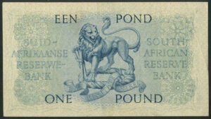 South Africa, South African Reserve Bank, 1 pound, 26.3.59, Pick 93e, GVF - Image 2