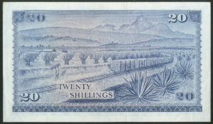 Kenya, Central Bank of Kenya, 20 shillings, 1-7-1969, Pick 8a, EF - Image 2