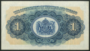 Trinidad and Tobago, Government, 1 dollar, 1st January 1943, Pick 5c, GVF - Image 2