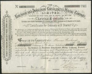U.S.A.: Colorado, Kohinoor and Donaldson Consolidated Mining Company Limited, Ordinary B shares, 18[86]