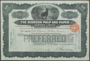 Canada, Riordon Pulp and Paper Company Ltd., 10 shares, 19[12], #283