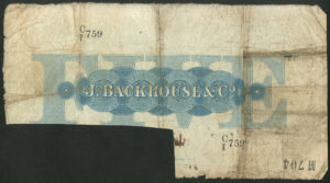 Durham Bank (Jonathan Backhouse & Compy), £5, 18[79], cut cancelled, Fine - Image 2
