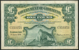Gibraltar, Government, 1 pound, 1st June 1938, Pick 15a, AVF