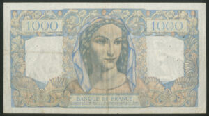 France, Banque de France, 1000 francs, 9-1-1947, Pick 130a, VF - Image 2