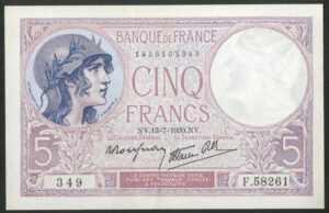 France, Banque de France, 5 francs, 13-7-1939, Pick 83, GEF