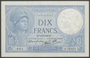 France, Banque de France, 10 francs, 14-9-1939, Pick 84, EF