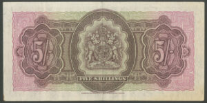 Bermuda, Government, 5 shillings, 20th October 1952, Pick 18a, VF-EF - Image 2