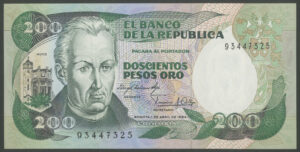 Colombia, El Banco de la Republica, 200 pesos, 1 April 1983, Pick 428a, UNC