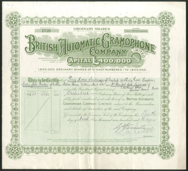 British Automatic Gramophone 1728