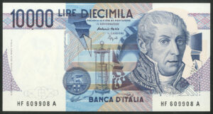 Italy, Banca D'Italia, 10,000 lire, 3-9-1984, Fazio-Speziali, series HF--A/MF--T (Pick 112c) UNC