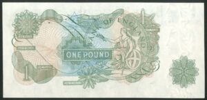Bank of England, J.B. Page, 1 pound, (1970), replacement, S92M series (EPM B321). UNC. - Image 2