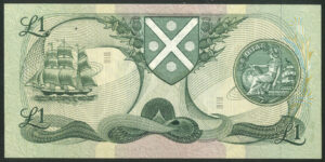 Scotland, Bank of Scotland, 1 pound, 4-11-1980, series D/27 (BNYB SC109d). AUNC. - Image 2