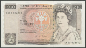 Bank of England, G.M. Gill, 10 pounds, (1988), series EN53, EPM B354, UNC