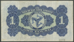 Isle of Man, Isle of Man Bank Ltd., 1 pound, 18th October 1952, X/3 3891, VF - Image 2