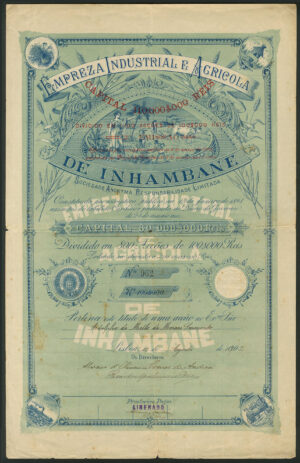 Mozambique, Empreza Industrial e Agricola de Inhambane, one share, 189[1902]