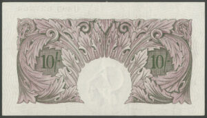 Bank of England, K.O. Peppiatt, 10 shillings, (1940), series U49D (EPM B251), AEF - Image 2