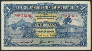 Trinidad and Tobago, Government, 1 dollar, 1st July 1948, Pick 5d, GVF