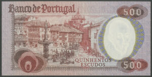 Portugal, Banco de Portugal, 500 escudos, 4th Oct. 1978, Z series replacement (Pick 177a), GVF - Image 2