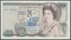 Bank of England, G.M. Gill, 20 pounds, (1988), series 06S (EPM B355), UNC