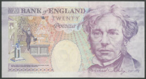 Bank of England, G.M. Gill, 20 pounds, (1991), series A01 (EPM B358), UNC - Image 2