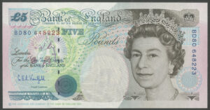 Bank of England, G.E.A. Kentfield, 5 pounds, (1993), series BD80 (EPM B364), UNC