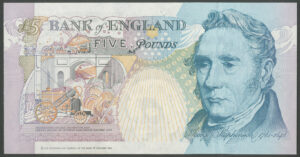 Bank of England, G.E.A. Kentfield, 5 pounds, (1993), series BD80 (EPM B364), UNC - Image 2