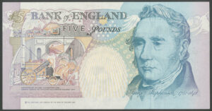 Bank of England, M.V. Lowther, 5 pounds, (1999), series EB39 (EPM B380), UNC - Image 2