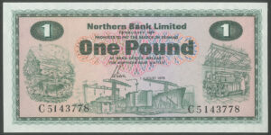 Northern Ireland, Northern Bank Ltd., 1 pound, 1st August 1978, BNYB NI602c, UNC