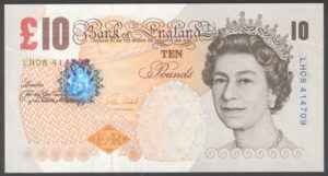 Bank of England, Victoria Cleland, 10 pounds, (2015), series H08 (EPM B411), AUNC