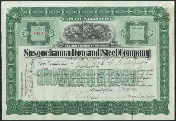 Susquehanna Iron and Steel 8420