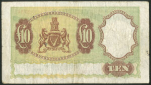 Northern Ireland, National Bank Ltd., 10 pounds, 2nd May 1949 (PMI NA82), F - Image 2