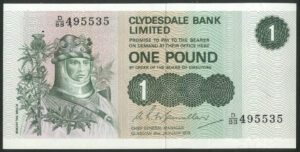 Scotland, Clydesdale Bank Ltd., 1 pound, 31st January 1978 (BNYB SC318c). AUNC.