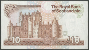 Scotland, Royal Bank of Scotland plc, 10 pounds, 24-2-1988 (BNYB SC852). AEF. - Image 2