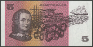 Australia, Reserve Bank, 5 dollars, (1985) (Pick 44e), EF - Image 2
