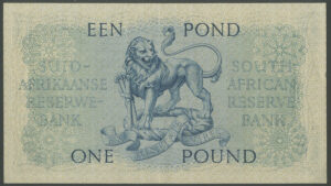 South Africa, Reserve Bank, 1 pound, 10-4-1959 (Pick 93e), AEF - Image 2