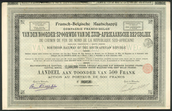 Northern Railway of the South African Republic 500