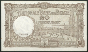 Belgium, Banque Nationale, 20 francs, 21-03-40 (Pick 111), NEF - Image 2
