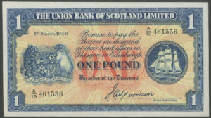 Scotland, Union Bank of Scotland Ltd., £1, 1-3-1949 (PMS UB68a), VF-EF