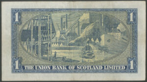 Scotland, Union Bank of Scotland Ltd., 1 pound, 17th October 1949 (BYB SC904a), VF - Image 2