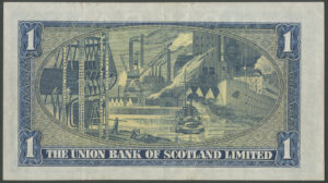 Scotland, Union Bank of Scotland Ltd., 1 pound, 8th December 1952 (BYB SC904a), GVF - Image 2