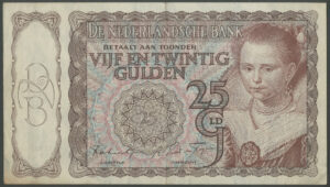 Netherlands, Nederlandse Bank, 25 gulden, 12 April 1944 (Pick 60), GVF
