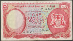 Scotland, Royal Bank of Scotland Ltd., £100, 1st May 1980 (BNYB SC823), VF